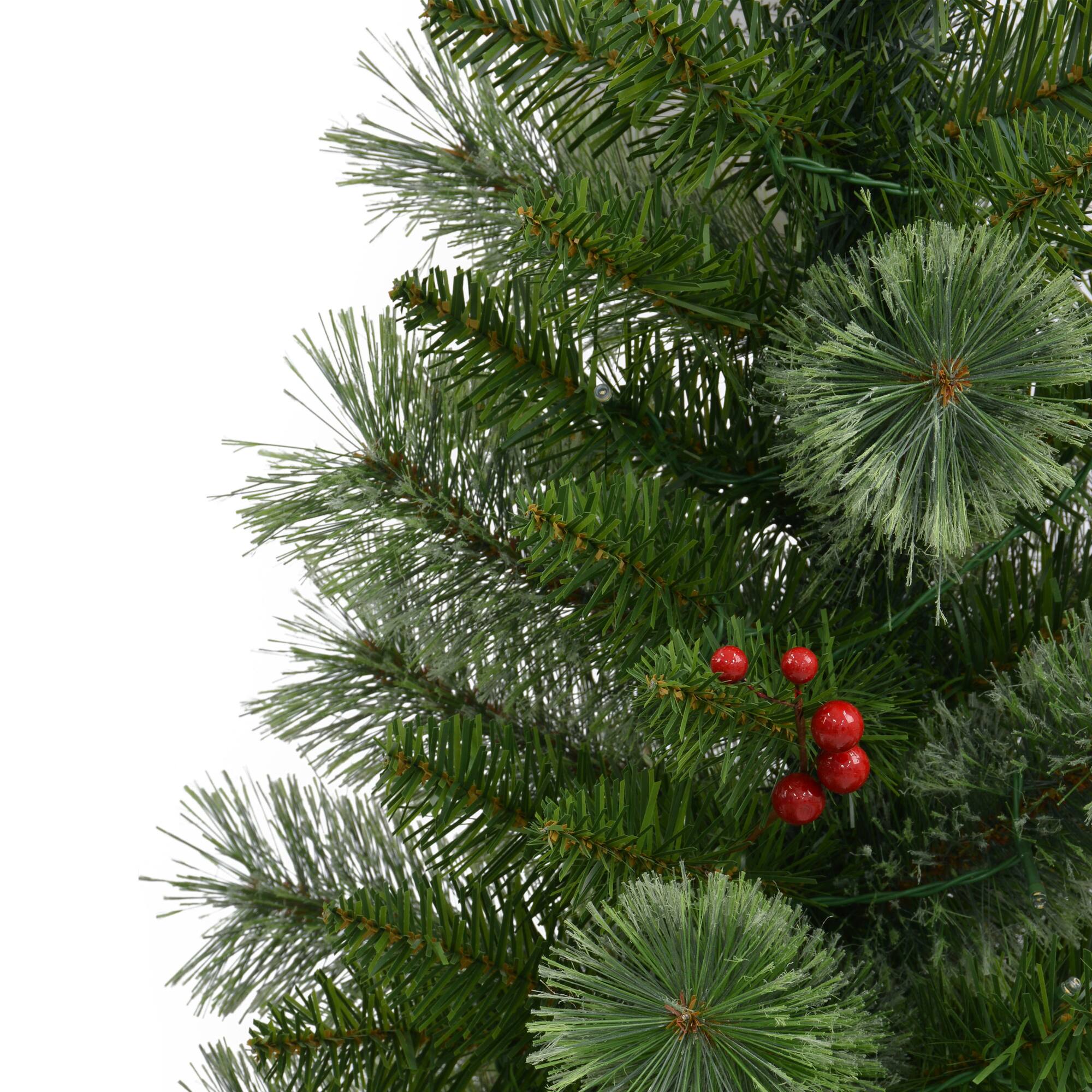 3.5ft. Pre-Lit Cashmere Potted Artificial Christmas Trees with Berries, 2ct.